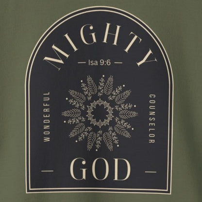 Christian Unisex Sweatshirt - Isaiah 9:6 Mighty God Design | Cozy Winter Apparel