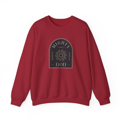 Christian Unisex Sweatshirt - Isaiah 9:6 Mighty God Design | Cozy Winter Apparel