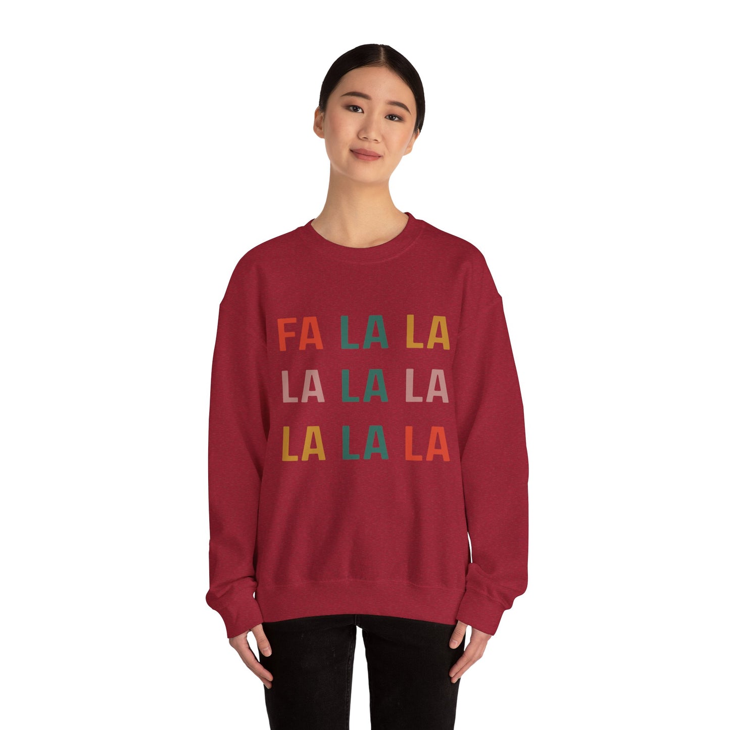 FA LA LA Christmas Crewneck Sweatshirt | Fun Trendy Holiday Christmas Apparel