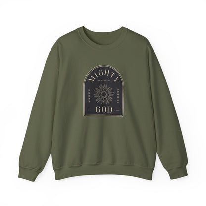 Christian Unisex Sweatshirt - Isaiah 9:6 Mighty God Design | Cozy Winter Apparel
