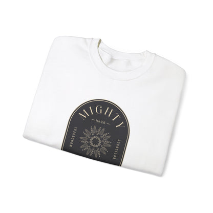 Christian Unisex Sweatshirt - Isaiah 9:6 Mighty God Design | Cozy Winter Apparel