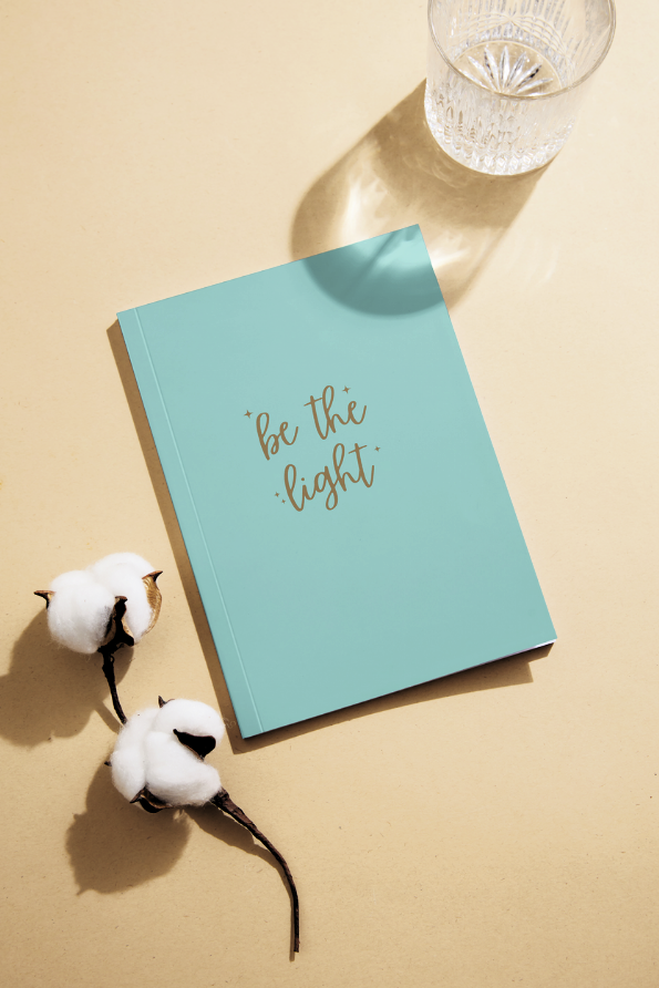 Be the Light Christian Journal w/ Scripture | 6 x 9 Inches