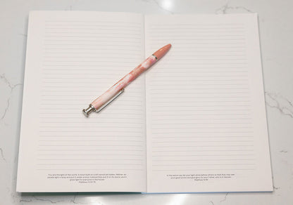 Be the Light Christian Journal w/ Scripture | 6 x 9 Inches | Gifts under $10
