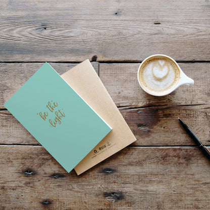 Be the Light Christian Journal w/ Scripture | 6 x 9 Inches | Gifts under $10